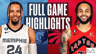 Memphis Grizzlies vs Toronto Raptors FULL GAME HIGHLIGHTS｜2022-23 NBA Season｜12/29 2022