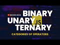 UNARY, BINARY and TERNARY Operators in JavaScript