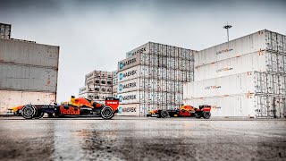 Max Verstappen driving in the Port of Rotterdam!