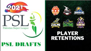 PSL 6 Draft | PSL Draft 2021 - PSL All Team Retention
