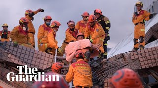 Taiwan earthquake: survivors rescued after 6.9-magnitude quake topples building