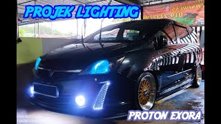 Pasang Fog Lamp Angle Eyes Pada Proton Exora