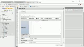 Create stored procedure in phpMyAdmin