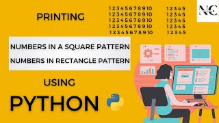 Write a Program to Print Numbers in Square and Rectangle Pattern in Python || Visual Studio Code ||