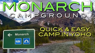 Insane camping views of the Kicking Horse Valley at Monarch Campground | Yoho National Park