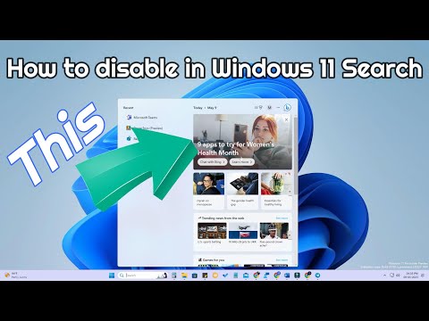 How to disable search highlight on Windows 11 Search Menu  Windows 11 New Search Bar