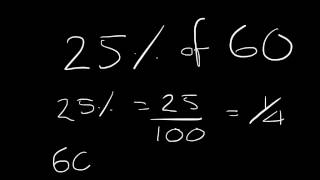 Finding 25% of an amount