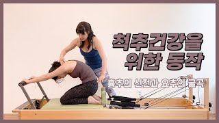 척추운동 | 척추건강을 위한 흉추의 신전과 요추의 굴곡 | 코어에 많은 힘이 없어도 가능한 초보자를 위한 동작! | 발란스드바디 | balanced body