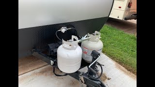 RV Dual Propane Tank Rack Installation *Wolf Pup*