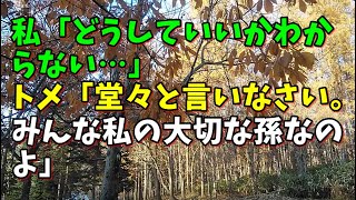 【スカッとひろゆき】私「どうしていいかわからない…」 トメ「堂々と言いなさい。みんな私の大切な孫なのよ」