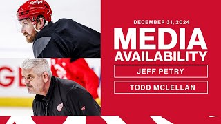 Jeff Petry \u0026 Todd McLellan Morning Skate Media | Dec. 31, 2024