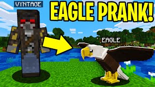 TROLLING AS AN EAGLE IN MINECRAFT!