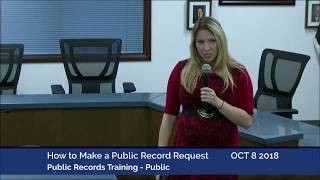 How to Make a Public Records Request, Oct. 8, 2018