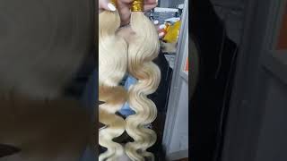 Double draw body wave 613 hair bundles