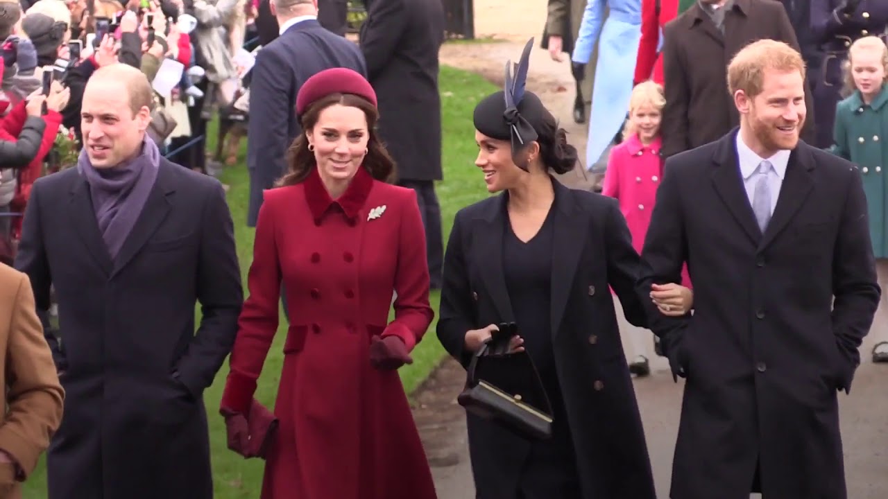 The Royals Attend Church In Sandringham For Christmas 2019 - YouTube