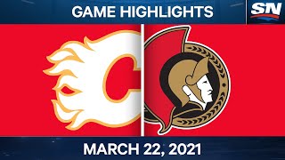 NHL Game Highlights | Flames vs. Senators – Mar. 22, 2021