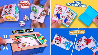 4 Cute Paper Crafts with Super Mario. How to make Super Mario Game from paper.