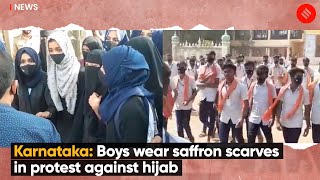 Karnataka Hijab Row Escalates: Boys Wear Saffron Scarves To College In Protest