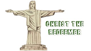 How to Draw Christ the Redeemer Statue ✝️ (Cristo Redentor)