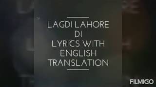 Lagdi lahore di lyrics with English translation