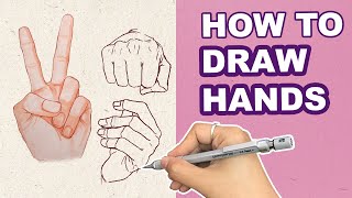 HOW TO DRAW HANDS | Male Version | Huta Chan