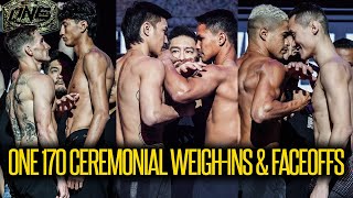 ONE 170: Tawanchai vs. Superbon II | Ceremonial Weigh-Ins \u0026 Faceoffs Highlights