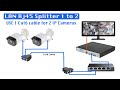 1 LAN Cable Convert & Connect to 2 IP Cameras using Rj45 Splitter/Coupler