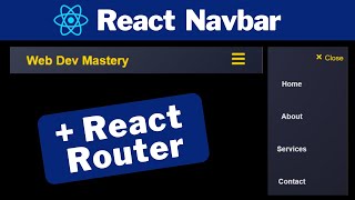 Build React Responsive Navbar using React Router || React Beginner Project