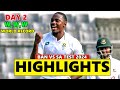 BANGLADESH VS SOUTH AFRICA HIGHLIGHTS 2ND TEST DAY 2 2024