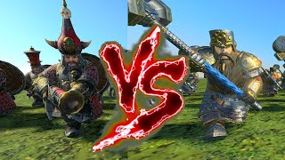 Chaos Dwarf Blunderbusses VS Hammerers. Total War Warhammer 3