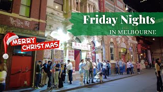 [4K]Christmas Night Walk Melbourne Australia I Chinatown Night Walk in Melbourne #walkingtour #walk