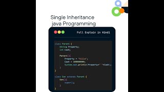 Java | Single Inheritance | Full Explained in Hindi | For Beginner