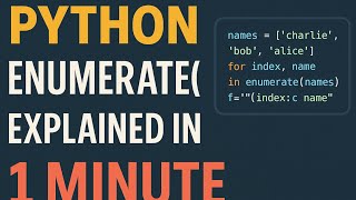 Stop Using Range! Learn enumerate() in Python 🔥