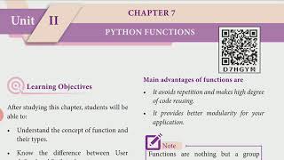 12th computer science.. chapter 7.. Python functions Part 1