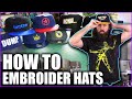 How to Embroider Hats! - Custom Embroidery to flat brimmed hats using the Brother PR-1055X