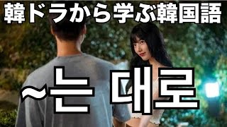 韓ドラ【イドゥナ】から学ぶ韓国語「~는 대로」 の意味 #697