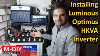 Installing Luminous Optimus Pure Sine Wave HKVA Inverter!