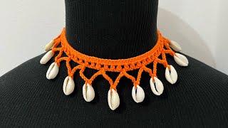 CHOKER CROCHÊ E BÚZIOS (passo a passo)