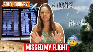I MISSED MY FLIGHT!!! Solo 24 hours Adventure from Mumbai to the Mountains 🏔 #TravelWSar