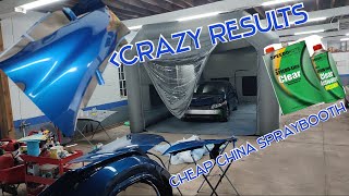 Inflatable spray booth