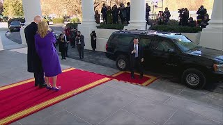 Inauguration Day: Donald, Melania Trump arrive at White House