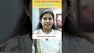 Self introduction of Sadaf Chaudhary Rank-23 IAS, upsc mock interview♥️ #upsc #interview #motivation