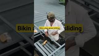 Bikin atap geser dan akses tangga ke lantai 2