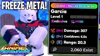 Obtaining The New 1.5% Exclusive GARCIA (New FREEZE META?!) In Anime Defenders Roblox