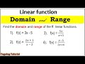 [Tagalog] Domain and range of a linear function #domain #range #math8 #linearfunction