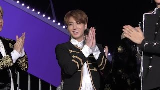 170114 GDA BTS Jungkook 정국 reaction to EXO speech