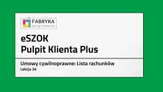 eSZOK Pulpit Klienta: Umowy cywilnoprawne: Lista rachunków