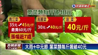 水淹南部蔬菜產地 葉菜類漲幅超過兩成－民視新聞