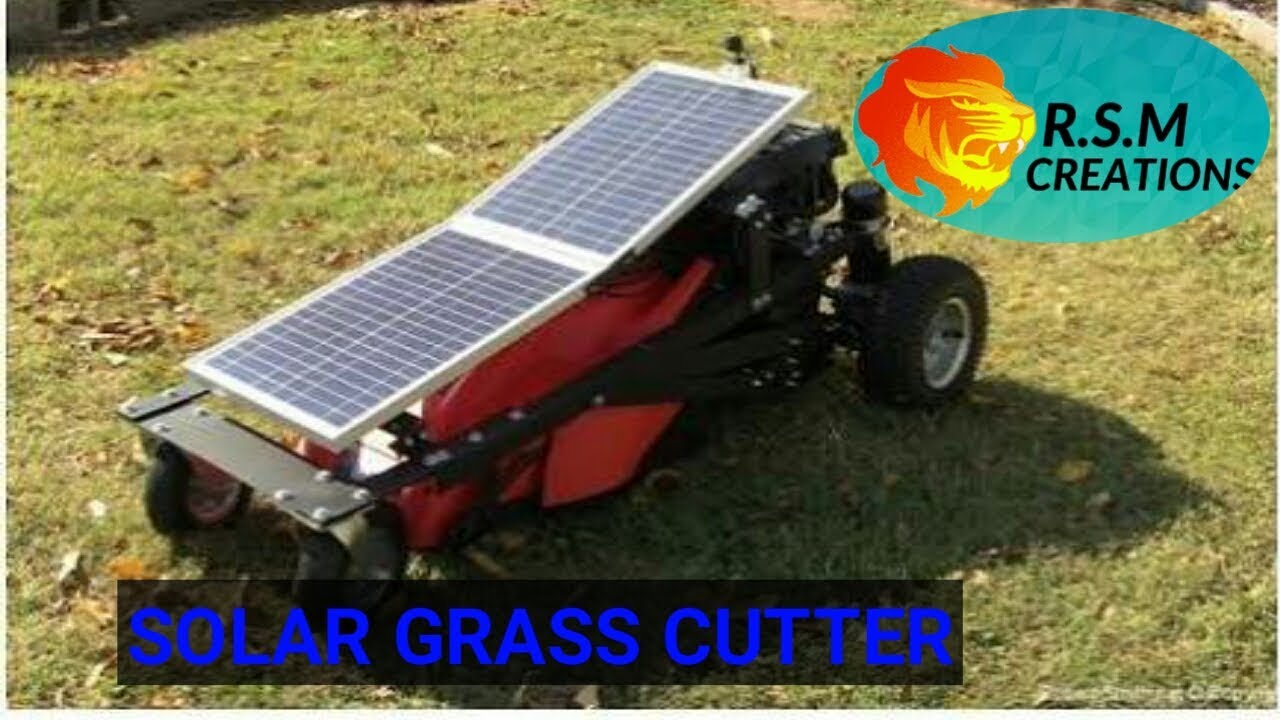 Smart Solar Grass Cutter With Lawn Mower - YouTube