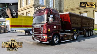 ⁴ᴷ⁶⁰ SCANIA R 500 V8 🔊 | SCRAP METALS TRANSPORT (26t) | Euro Truck Simulator 2 | 4K 60 FPS Gameplay